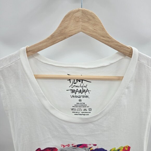 Pink Beautiful Trauma World Tour 2018 White 100% Cotton Tank Top Size XXL - Picture 8 of 8